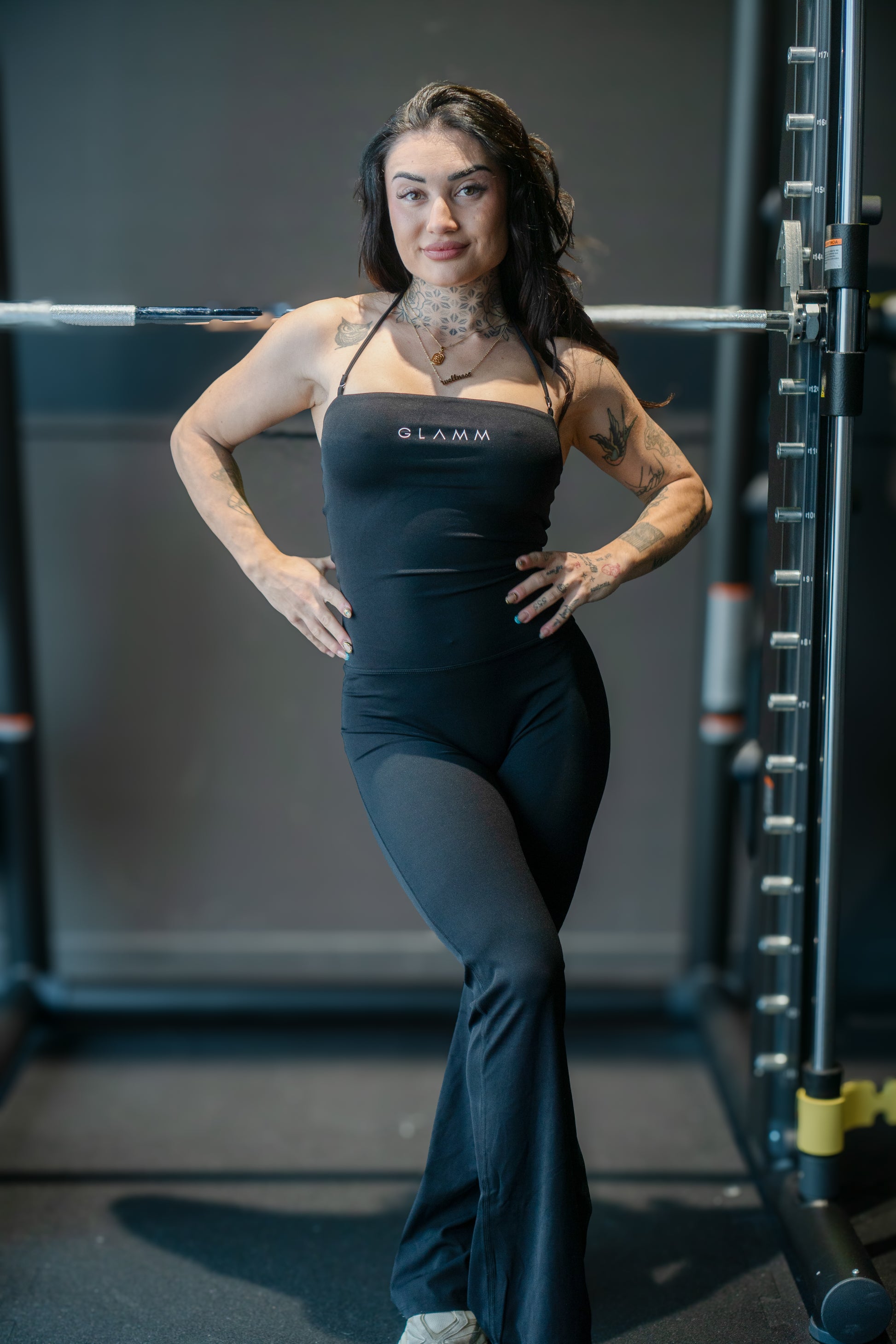 NUDE JUMPSUIT - BLACK