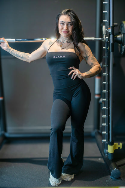 NUDE JUMPSUIT - BLACK